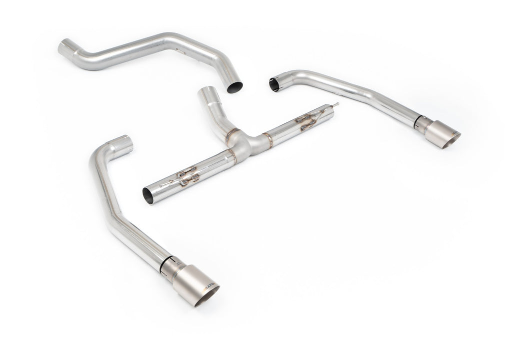 Non Resonated (Louder) Particulate Filter Back with Brushed Titanium Tips