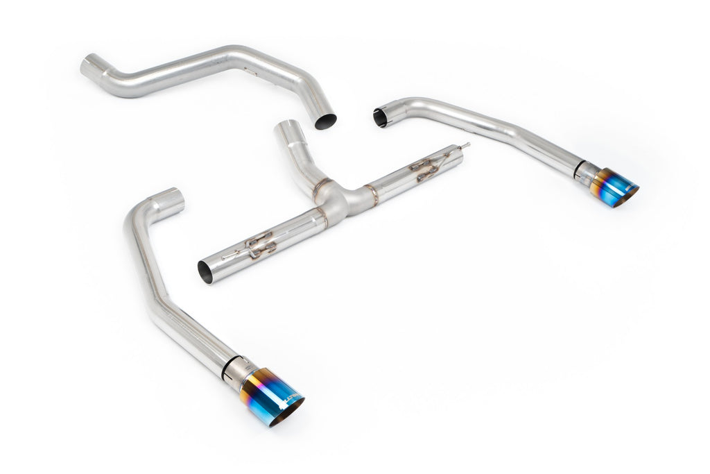 Non Resonated (Louder) Particulate Filter Back with Burnt/Blue Titanium Tips