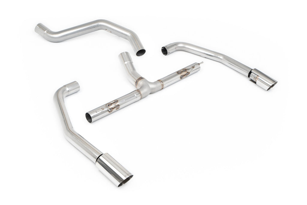 Non Resonated (Louder) Particulate Filter Back with Premium Polished Tips (Hidden Clamps)