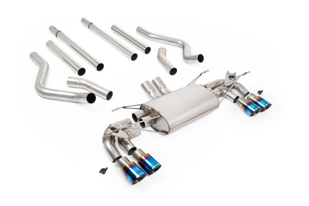 Non-Resonated (Louder) Valved OPF/GPF Back System with Burnt/Blue Titanium Trims