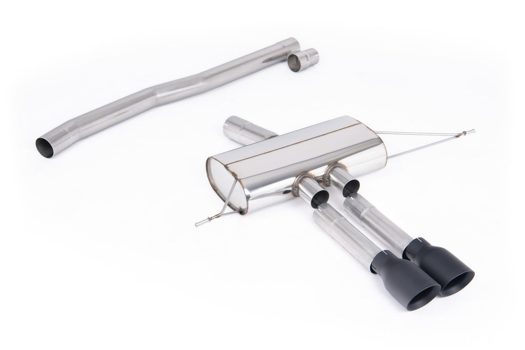 F66 Mini Cooper S Non-Resonated (louder) OPF/GPF Back System for Milltek Design Diffuser only with Cerakote Black Tips